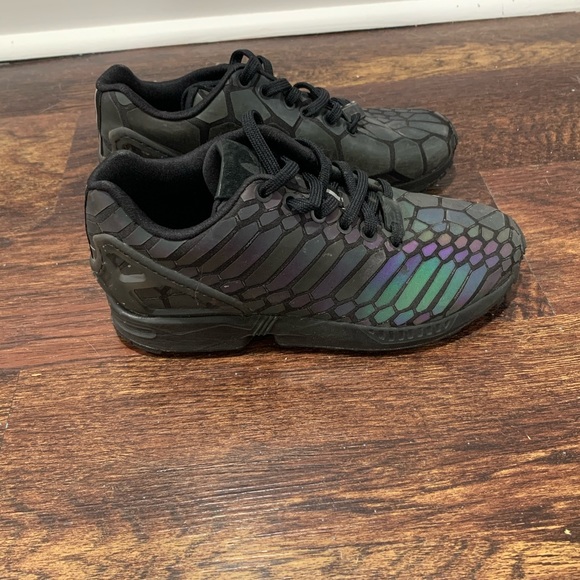 Rare Adidas ZX Flux reflective snakeskin shoes. - Picture 2 of 5
